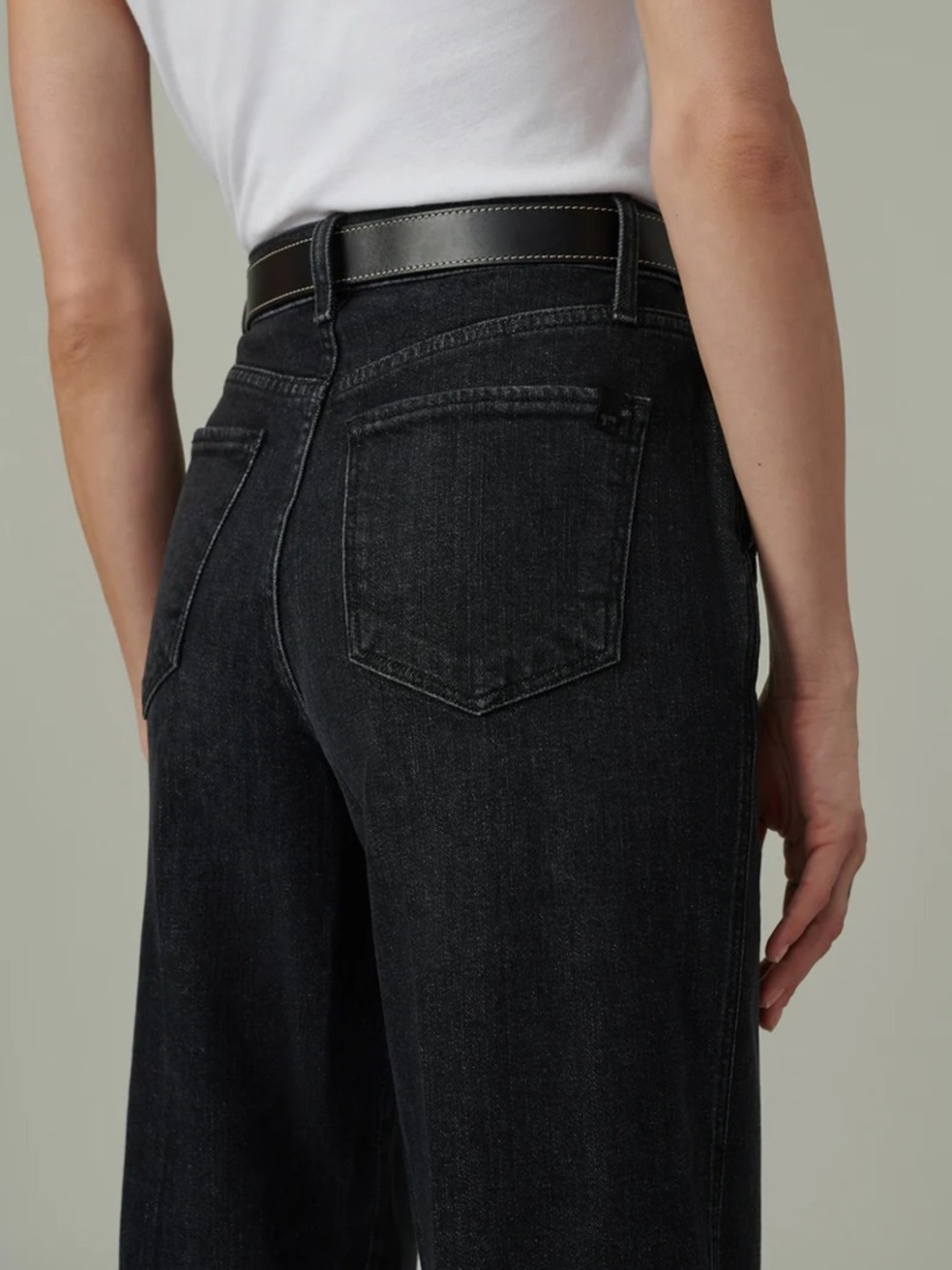 Joe’s Jeans TRIXIE HIGH RISE WIDE LEG CUFFED TROUSER in Mindset - Picture 6 of 12
